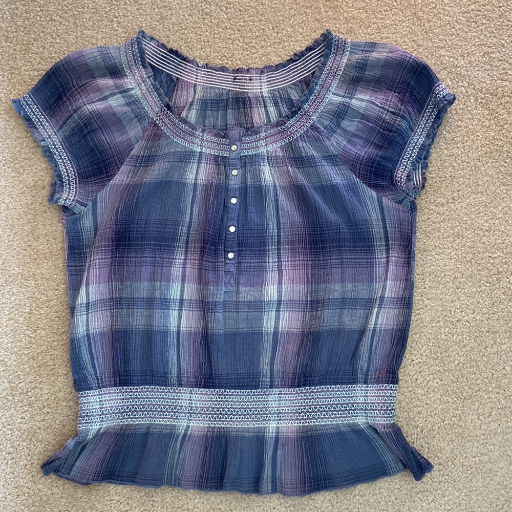 Liz Claiborne Large lavender print stretchy top